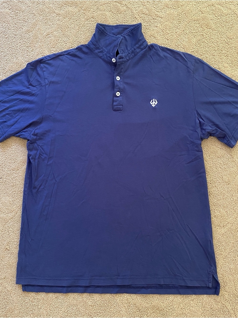 Peter Millar Polo Shirt Size M Washington & Lee University Golf Blue Pima Cotton